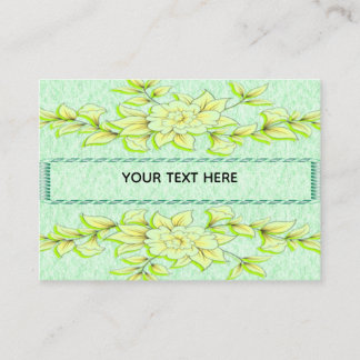 Cartão De Informações yellow blossoms