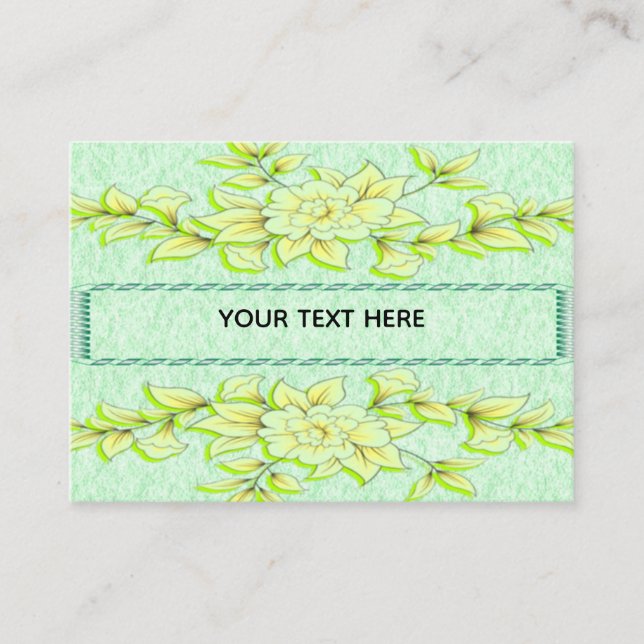 Cartão De Informações yellow blossoms (Frente)