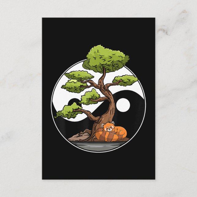 Cartão De Informações Yin Yang Bonsai Tao Taoismo Espiritual Zen Meditat (Frente)