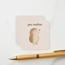 Cartão De Informações You Matter Minimal Hedgehog Enclosure Card