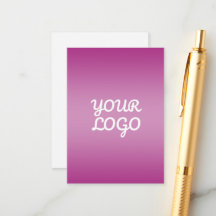 Your Logo & Modern Simple Ombre | Purple