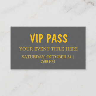Cartão de Ingresso para Evento com Passagem VIP El