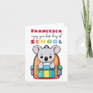 Cartão de Início de Ano Letivo para Filho Filha co