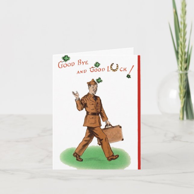 Cartão de Inscrição no Exército de Parabéns Milita (Frente)