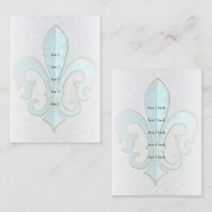 Cartão de Inserção Aqua Fleur de Lis