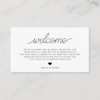 Cartão de Inserção da Bag de Boas-vindas do Script