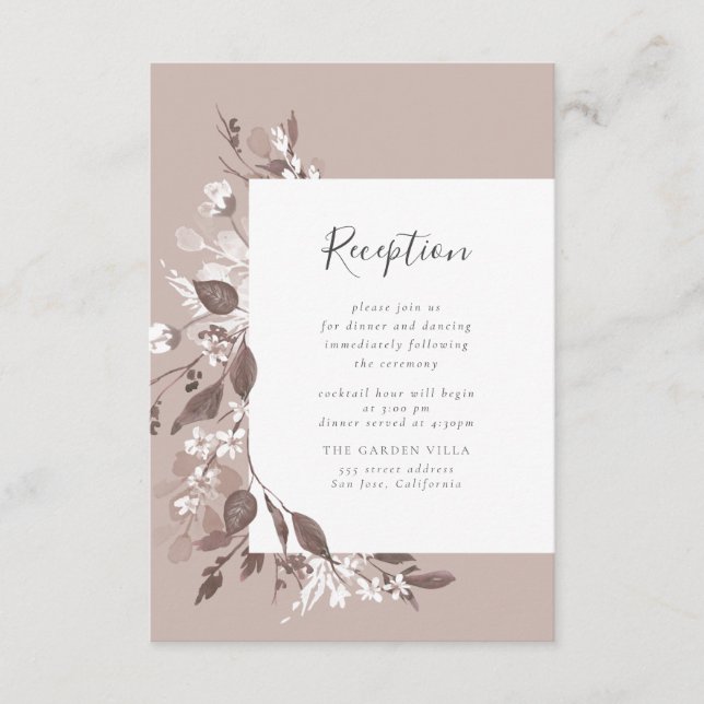 Cartão de Inserção da Flora de outono (Frente)