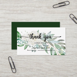 Cartão de Inserção de Agradecimento Floral Persona