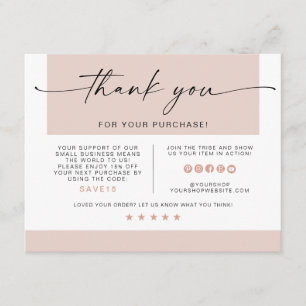 Cartão de Inserção de Agradecimento para Pequenos