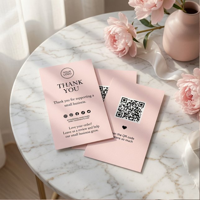 Cartão de Inserção de Agradecimento Personalizado  (Criador carregado)