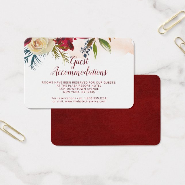 Cartão de Inserção de Alojamentos de Convidado Mis (Escritótio)