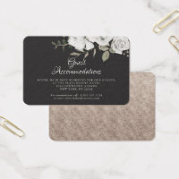 Cartão de Inserção de Alojamentos de Convidado Vin