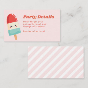 Cartão de Inserção de Aniversário do Picolé d