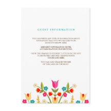 Cartão de Inserção de Casamento de Flores do País