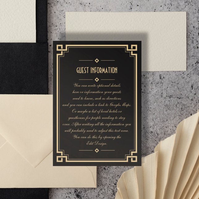 Cartão de Inserção de Casamento de Quadros Escuros (Criador carregado)