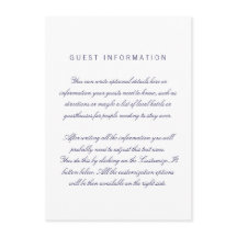 Cartão de Inserção de Casamento Elegante Branco Li