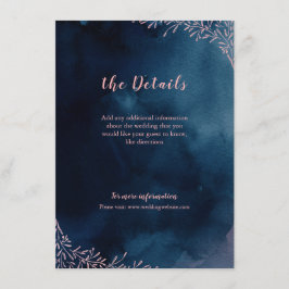 Cartão de inserção de casamento rústico floral cor