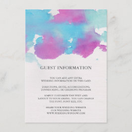 Cartão de Inserção de Casamento Vibrant Dreams