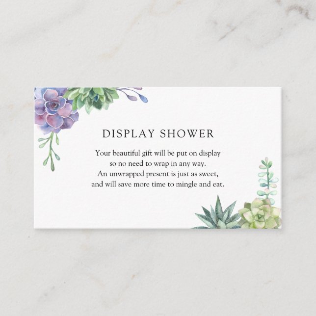 Cartão de inserção de Chá de fraldas de exibição c (Frente)