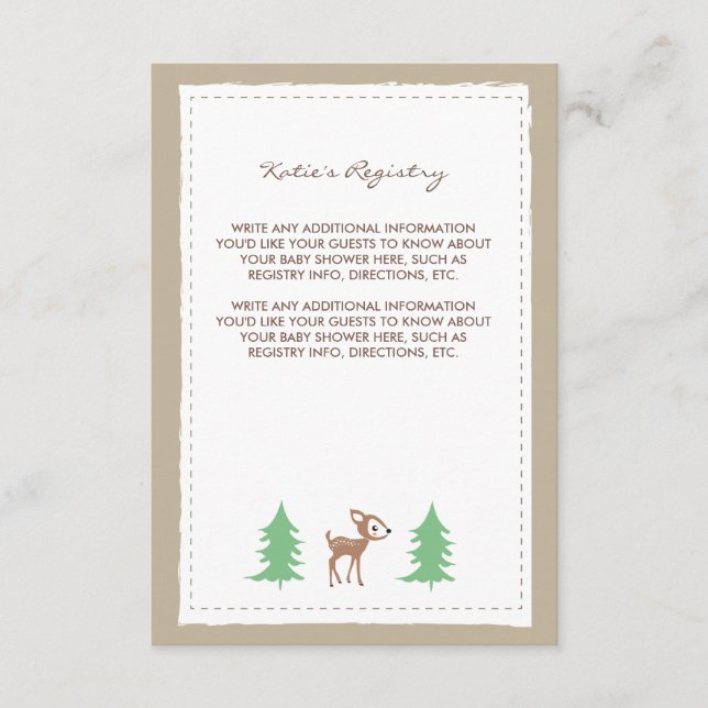 Cartão de Inserção de Chá de fraldas para Amigos d (Frente)