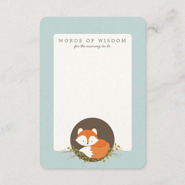 Cartão de Inserção de Conselhos de Chá de fraldas  (Frente)