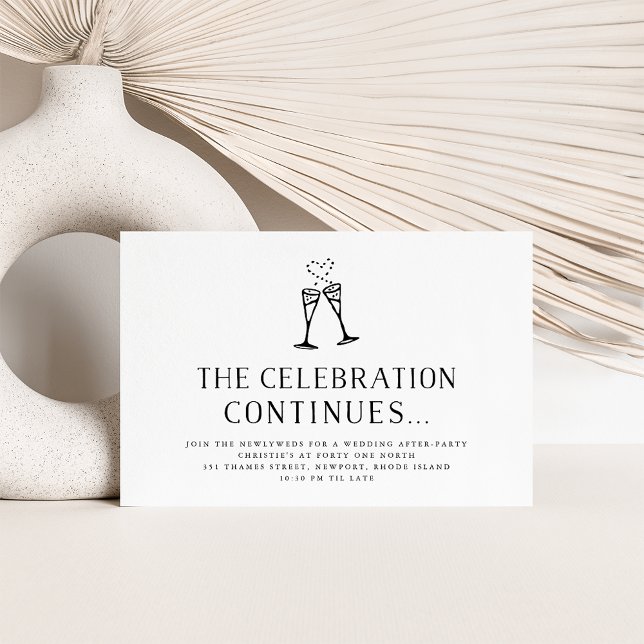 Cartão de Inserção de Convite para Festa Pós-Casam (Criador carregado)