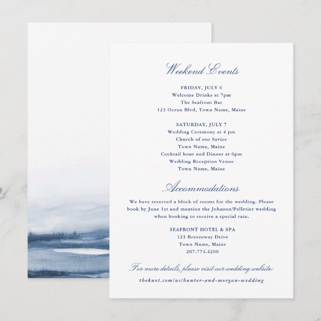 Cartão de Inserção de Eventos e Hospedagem de Fim  (Frente/Verso)