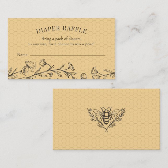 Cartão de Inserção de Fralda de Flor Selvagem de V (Frente/Verso)