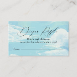 Cartão de Inserção de Fralda Raffle da Nuvem Azul