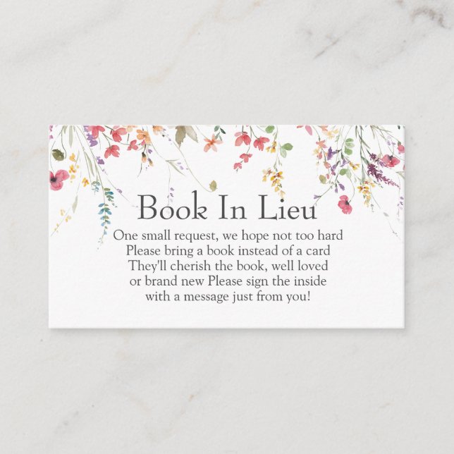 Cartão de Inserção de Livro para Chá de Bebê com F (Frente)