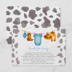 Cartão de Inserção de Livros de Cowboy para Bebê M