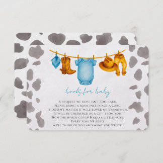 Cartão de Inserção de Livros de Cowboy para Bebê M