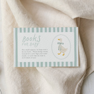 Cartão de Inserção de Livros para Bebê no Chá de B
