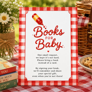 Cartão de Inserção de Livros para Chá de Bebê