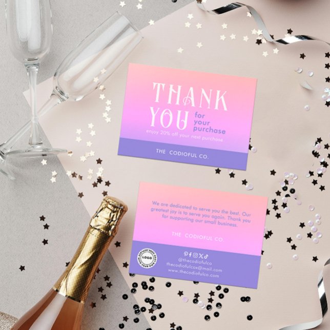 Cartão de Inserção de Pacote Gradiente (Criador carregado)