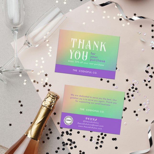 Cartão de Inserção de Pacote Gradiente (Criador carregado)