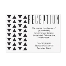 Cartão de inserção de Recepção de casamento modern