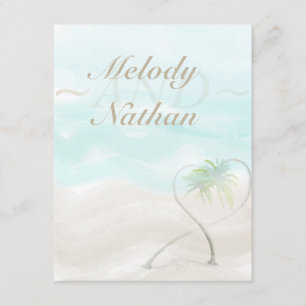 Cartão de Inserção de Recepção de Praia Tropical W