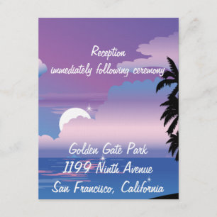 Cartão de Inserção de Recepção Noturna Tropical