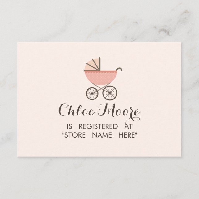 Cartão de Inserção de Registro de Chás de Bebê Chi (Frente)