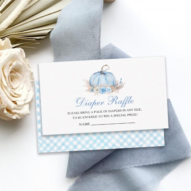 Cartão de Inserção de Sorteio de Fraldas para Chás (Criador carregado)