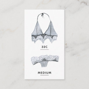 Cartão de Inserção de Tamanho de Lingerie de Noiva