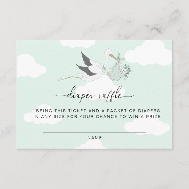 Cartão de Inserção de Tíquete de Fralda de Caixa V (Frente)