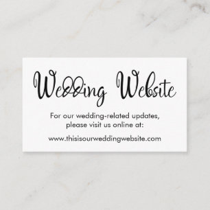 Cartão de Inserção Detalhado do Site de Casamento