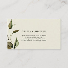 Cartão de inserção do Chá de exibição do Chá de fr