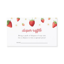 Cartão de Inserção do Chá de fraldas Raffle Fralda