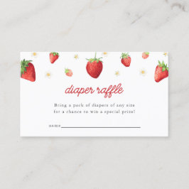 Cartão de Inserção do Chá de fraldas Raffle Fralda
