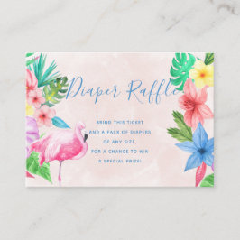 Cartão de inserção do chá de fraldas tropical de f