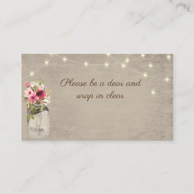 Cartão de inserção do Jar e das Luzes (Frente)