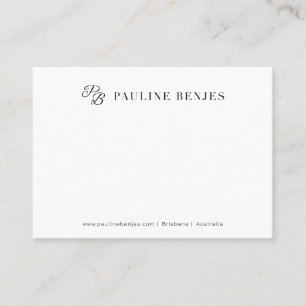 Cartão de Inserção do Pacote Branco Pauline Benjes